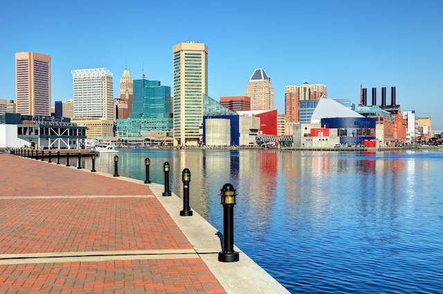 Baltimore skyline representing outplacement services in Baltimore, MD