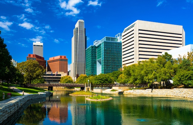 Omaha city skyline representing outplacement services in Omaha, Nebraska