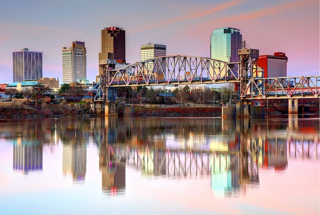 Little Rock skyline representing Little Rock outplacement services