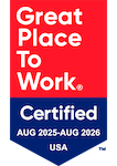 Great Place To Work Certified Aug 2025-Aug 2026 USA