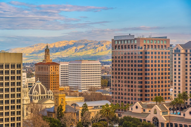 Downtown San Jose skyline representing outplacement services in San Jose