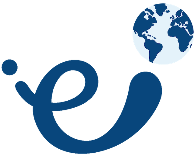 INTOO swirl icon with globe